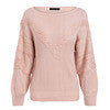 Simplee Lantern sleeve circles mohair splice women sweater Front v shape loose casual pullover 2018 Autumn winter jumper female