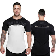 2018 New Sports clothing Gyms Tight t-shirt mens fitness t-shirt homme Running Gyms t shirt men fitness crossfit Summer tops