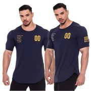 2018 New Sports clothing Gyms Tight t-shirt mens fitness t-shirt homme Running Gyms t shirt men fitness crossfit Summer tops