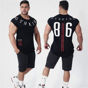 2018 New Sports clothing Gyms Tight t-shirt mens fitness t-shirt homme Running Gyms t shirt men fitness crossfit Summer tops
