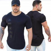 2018 New Sports clothing Gyms Tight t-shirt mens fitness t-shirt homme Running Gyms t shirt men fitness crossfit Summer tops