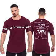 2018 New Sports clothing Gyms Tight t-shirt mens fitness t-shirt homme Running Gyms t shirt men fitness crossfit Summer tops