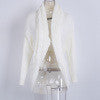 Simplee Winter shrug knitted sweater cardigan Women elegant autumn white cardigan Female turn down collar sweater outwear 2018