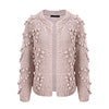 Simplee Hairball knitted cardigan Casual o neck long sleeve pink cardigan jumper 2018 Autumn winter women sweater