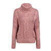 Simplee Elegant turtleneck winter knitted sweater Women drop sleeve loose pink pullover female Soft warm autumn casual jumper