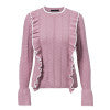 Simplee Side ruffles women sweater sweet Flare sleeve slim autumn winter sweater pullover 2018 O neck casual short female jumper