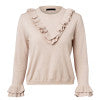 Simplee Elegant o neck ruffle knitted sweater women long sleeve jumpers Autumn winter casual pullovers and sweater