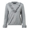 Simplee Elegant o neck ruffle knitted sweater women long sleeve jumpers Autumn winter casual pullovers and sweater