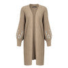 Simplee Elegant lantern sleeve long cardigan Women autumn winter loose causal sweater jumpers Sequin fashion female cardigan