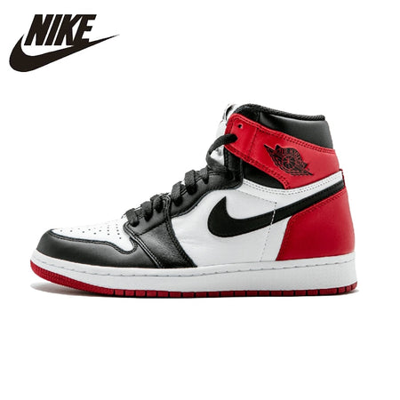 Nike Air Jordan 1 Black Toe Original Mens Basketball Shoes Breathable Stability Sneakers For Men Shoes#555088-125