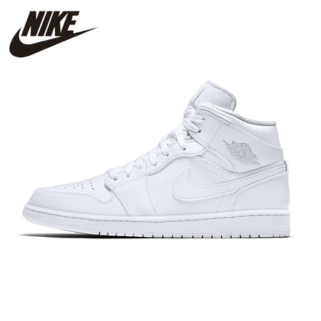 NIKE AIR JORDAN 1 MID AJ1 Original Mens Basketball Shoes Stability Breathable High Quality Sneakers For Men Shoes#554724-104