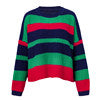 Simplee 2018 fashion O neck women sweaters Vintage rainbow sweater casual pullovers and sweaters Autumn winter jumpers