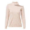 Simplee Elegant one shoulder long sleeve knitted women sweater White softly slim pullovers Autumn winter jumpers 2018 casual