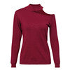 Simplee Elegant one shoulder long sleeve knitted women sweater White softly slim pullovers Autumn winter jumpers 2018 casual
