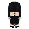 Simplee Elegant long sleeve print cardigan Women autumn winter loose casual sweater cardigan 2018 fashion women outwear jumpers