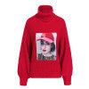 Simplee Character print sweater fashion pullover women 2018 Autumn winter lantern sleeve turtleneck sweater Casual female jumper