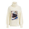 Simplee Character print sweater fashion pullover women 2018 Autumn winter lantern sleeve turtleneck sweater Casual female jumper