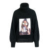 Simplee Character print sweater fashion pullover women 2018 Autumn winter lantern sleeve turtleneck sweater Casual female jumper