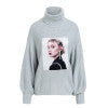 Simplee Character print sweater fashion pullover women 2018 Autumn winter lantern sleeve turtleneck sweater Casual female jumper