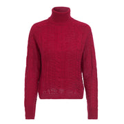 Glamaker Red casual fashion knitting sweater Women long sleeve sexy jumper Female autumn winter turtleneck streetwear pullover