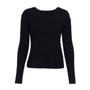 Simplee Backless bow knitted sweater women O neck casual pullover female 2017 autumn knitting jumper winter sweater pull femme