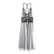 Varsbaby ladies deep V ultra-thin  lace underwear halter solid women