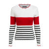 Simplee Ruffles o neck stripe women sweater Long sleeve slim fit sexy pullover women 2018 Autumn winter casual jumper female
