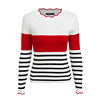 Simplee Ruffles o neck stripe women sweater Long sleeve slim fit sexy pullover women 2018 Autumn winter casual jumper female