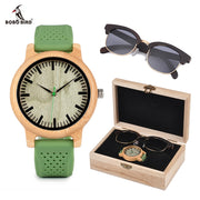 relogio feminino BOBO BIRD Wood Women Watches and Sunglasses Suit Present Box Luxury Gift Set for Lady Accept Logo Drop Shipping