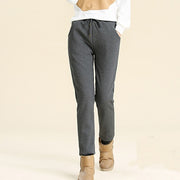 Winter Cashmere Harem Warm Pants Women's Velvet Thick Lambskin Cashmere Pants For Women loose Winter Causal Women trousers Warm