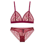 Varsbaby Sexy Lace Bra Briefs Ultra Thin Adjustable Comfortable Bra Set For Women