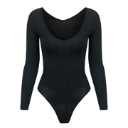 Glamaker Red knitting long sleeve bodysuit Women autumn winter streetwear sexy bodysuit Party club short jumpsuit overalls new