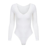 Glamaker Red knitting long sleeve bodysuit Women autumn winter streetwear sexy bodysuit Party club short jumpsuit overalls new