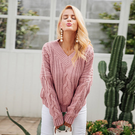 Simplee knitting pullover Autumn winter long sleeve 2017 sweater women pull femme streetwear soft jumper