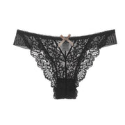 Varsbaby Underwear Women Sexy Bow Briefs See Through Female Seamless Lace Panties