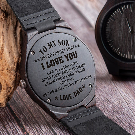 Wood Engraving Men Watch Family Gifts Personalized Watches Special Groomsmen Present a Great Gift for Men Drop Shipping