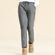 Winter Cashmere Harem Warm Pants Women's Velvet Thick Lambskin Cashmere Pants For Women loose Winter Causal Women trousers Warm