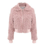 Glamaker Pink fur teddy jacket coat Women winter outerwear&coats long sleeve Faux fur coat female autumn streetwear down coat