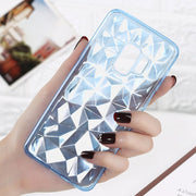 USLION Case For Samsung Galaxy Note 9 8 S8 S9 Plus S7 Edge 3D Diamond Clear Soft Phone Case for Galaxy A6 A8 Plus J2 J5 J7 Prime