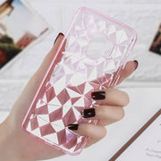 USLION Case For Samsung Galaxy Note 9 8 S8 S9 Plus S7 Edge 3D Diamond Clear Soft Phone Case for Galaxy A6 A8 Plus J2 J5 J7 Prime