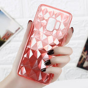 USLION Case For Samsung Galaxy Note 9 8 S8 S9 Plus S7 Edge 3D Diamond Clear Soft Phone Case for Galaxy A6 A8 Plus J2 J5 J7 Prime