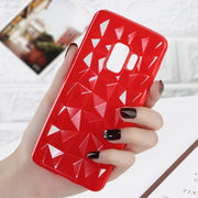 USLION Case For Samsung Galaxy Note 9 8 S8 S9 Plus S7 Edge 3D Diamond Clear Soft Phone Case for Galaxy A6 A8 Plus J2 J5 J7 Prime