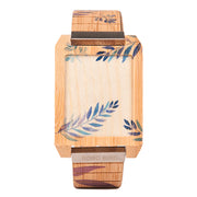 BOBO BIRD Relogio Digital Men Watch Bamboo Rectangle LED Display Touch Panel Watches with Printing Patten