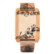 BOBO BIRD Relogio Digital Men Watch Bamboo Rectangle LED Display Touch Panel Watches with Printing Patten