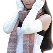 LASPERAL Winter Women Wool Arm Warmers Women Gloves Knit Warm Long Fingerless Gloves Fashion Female Half Finger Gloves