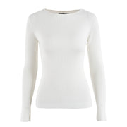 Simplee White knitted pullover sweater women Sexy elastic long sleeve knitting pullover Casual autumn winter jumper pullover