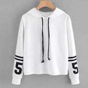 Women Hoodie Sweatshirt Jumper Sweater Crop Top  Pullover Tops