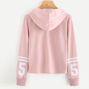 Women Hoodie Sweatshirt Jumper Sweater Crop Top  Pullover Tops