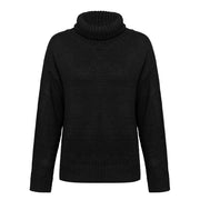 Conmoto Fashion Women Warm Solid Sweater Casual Full Sleeve Turtleneck Loose Pullover 2018 Fall OL Side Split Jumper Pull Femme
