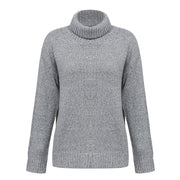 Conmoto Fashion Women Warm Solid Sweater Casual Full Sleeve Turtleneck Loose Pullover 2018 Fall OL Side Split Jumper Pull Femme